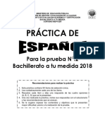 Práctica Examen Bachillerato Español 