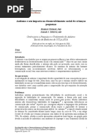 Autismo e seu impacto no desenvolvimento social de crianças pequenas 