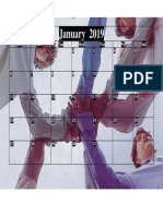 January 2019 calendar printable