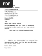 Contoh surat memohon cuti sekolah