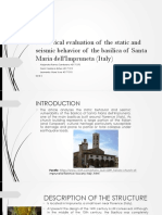 Numerical Evaluation of The Static and Seismic Behavior of The Basilica of Santa Maria Dell'impruneta (Italy)