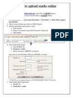 Steps To Upload Marks Online - KUK PDF
