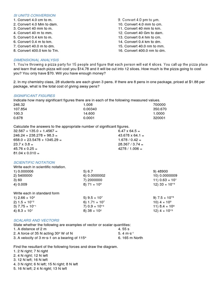Worksheet Physics Acceleration Force