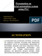 Presentation On Industrial Automation System Using PLC