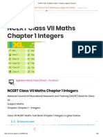 NCERT Class VII Maths Chapter 1 Integers - AglaSem Schools