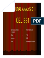 Structural Analysis Ii Structural Analysis Ii: CEL 331 CEL 331