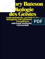 Gregory Bateson Okologie Des Geistes Anthropologische Psychologische Biologische Und Epistemologische Perspektiven PDF