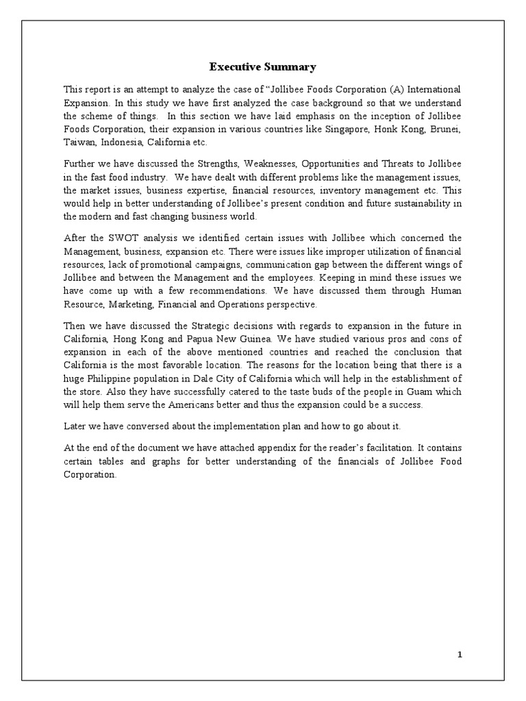 Jollibee strategic management case study analysis\ image