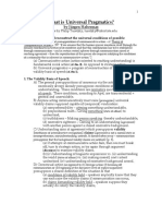 Outline of Jurgen Habermas What Is Unive PDF