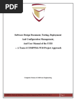 Software Design Document, Testing, Deployment and Configuration Management, and User Manual of The UUIS - A Team 4 COMP5541-W10 Project Approach