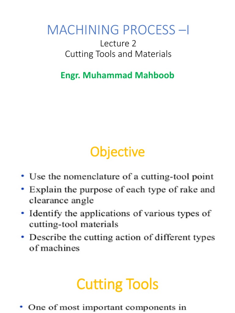 Selection and Properties of Cutting Tools for Machining Processes PDF