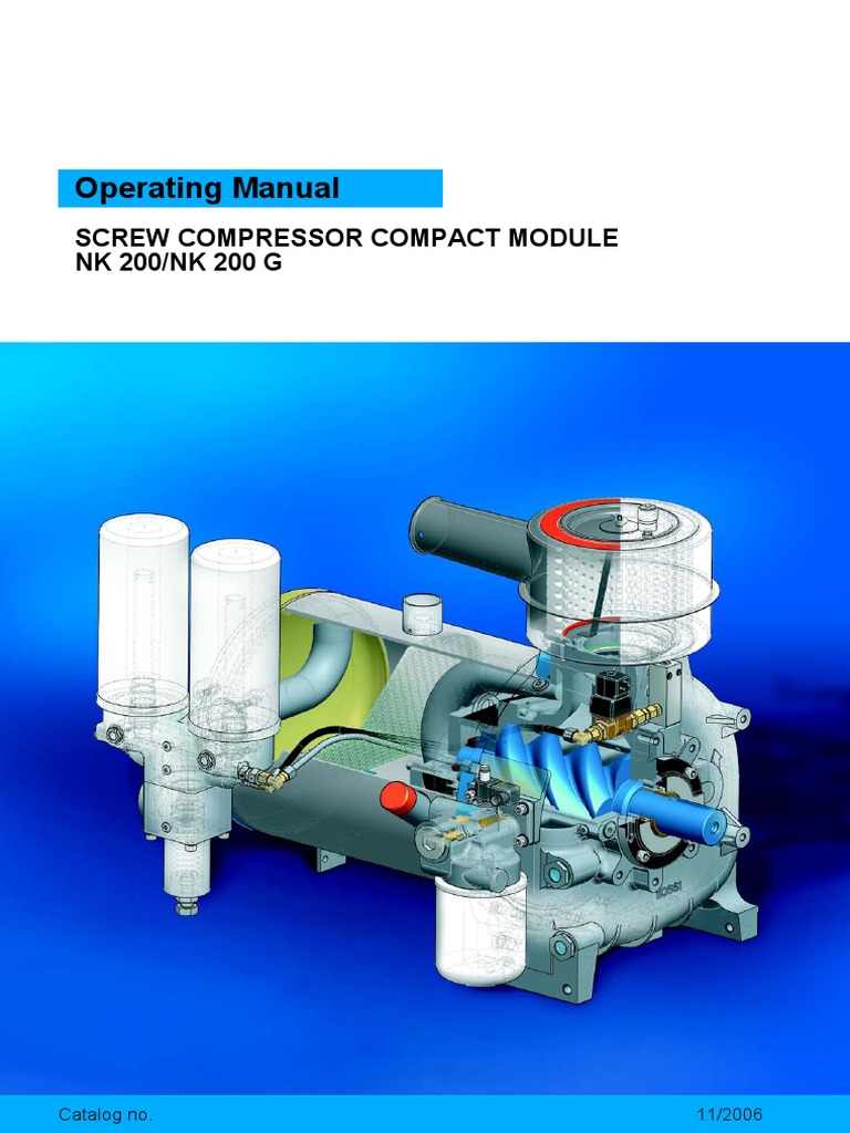 Operating Manual: Screw Compressor Compact Module NK 200/NK 200 G | PDF ...