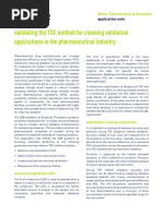 Cleaning Validation Toc Method