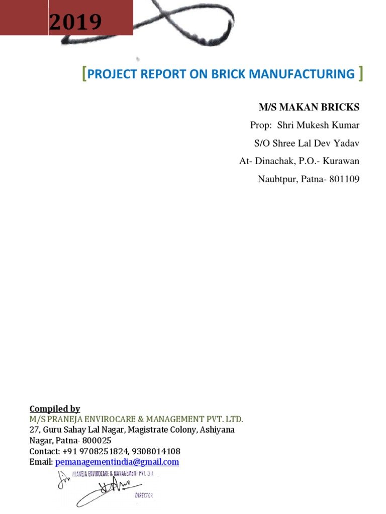 Brick Manufacturing Project Overview | PDF | Brick | Clay
