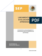 Lineamientos para La Evaluación Del Aprendizaje