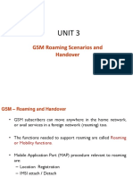 Unit 3: GSM Roaming Scenarios and Handover