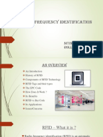 Radio Frequency Identification: Nitin Bhardwaj Roll No. - 16211