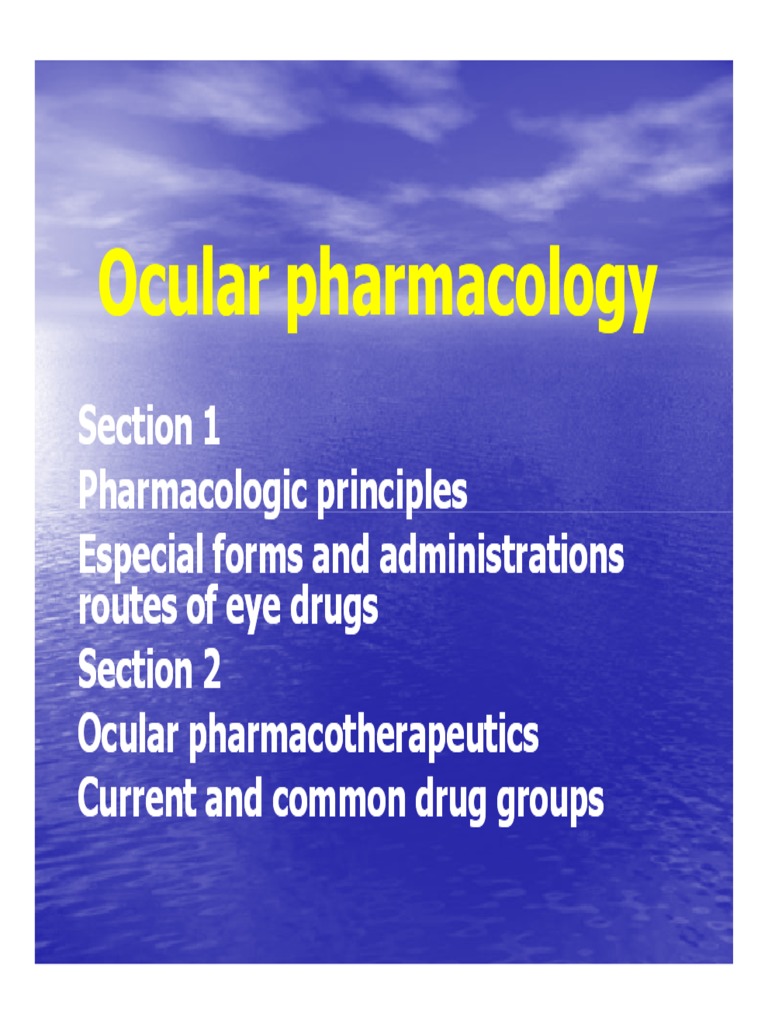 Ocular Pharmacology PDF PDF Acetylcholine