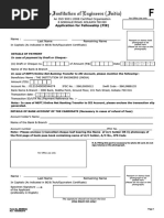 The Institution of Engineers (India) : Application For Fellowship (FIE)