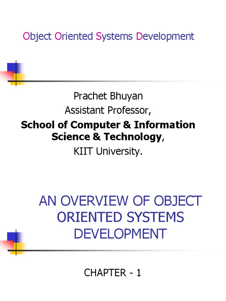 Ch 1 oosd an overview of object oriented systems development pdf