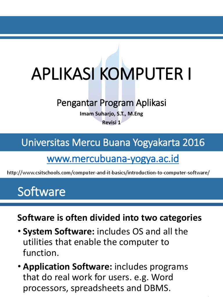Contoh Aplikasi Software Komputer | PDF | Application Software ...