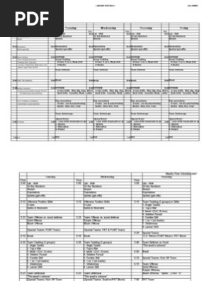 Weekly Time Schedule 2010