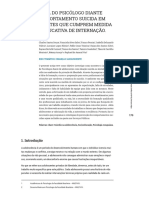 O papel do Psicólogo diante o comportamento suicida