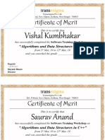 Certificate For BITsindri