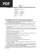 Yarn Manufacturing Process Overview | PDF | Spinning (Textiles) | Yarn