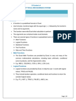 Chapter: 5.5 Functions Topic: 5.5.1 Functions: E-Content of It Tools and Business System