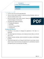 Chapter: 5.7 Formatting A Worksheet Topic: 5.7.1 Formatting A Worksheet