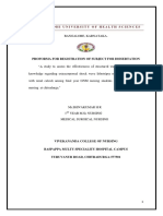 Rajiv Gandhi University of Health Sciences: Proforma For Registration of Subject For Dissertation