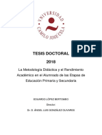 Metodología Didáctica y Rendimiento Académico PDF