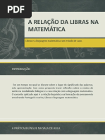 A Relação Da Libras Na Matemática - Seminário