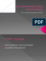 Doctor-Patient Communication: Key Aspects of Explanation and Planning