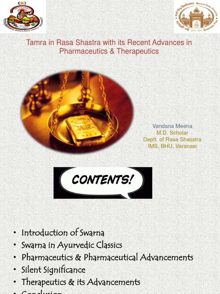 Tamra in Rasa Shastra With Its Recent Advances in Pharmaceutics ...