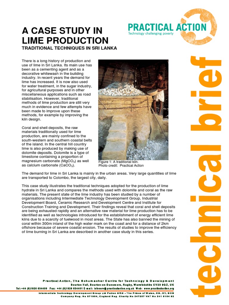 Traditional Lime Production in Sri Lanka | PDF | Lime (Material ...