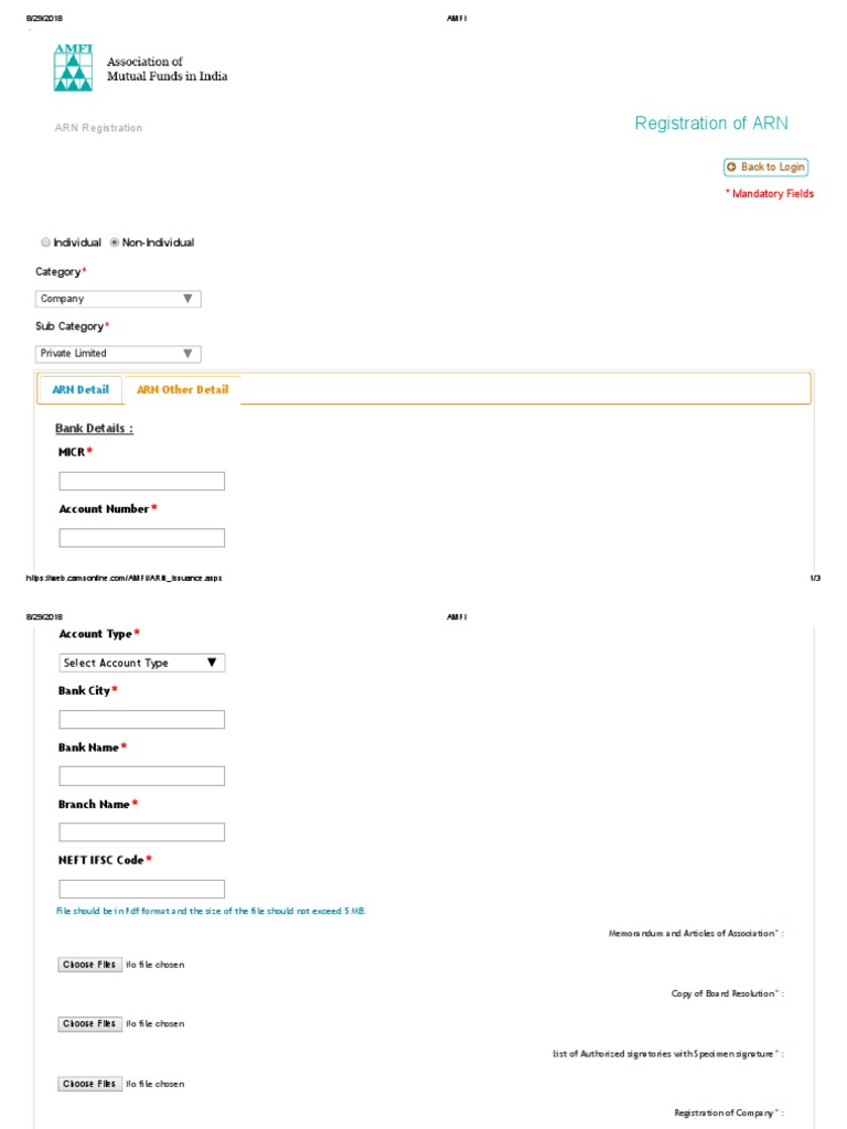 AMFI ARN Registration Process Guide | PDF | Computing | Computing And ...