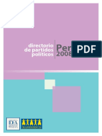 Directorio de Partidos Politicos Peru 2008 PDF