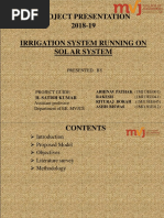 Project Presentation 2018-19 Irrigation System Running On Sol Ar System