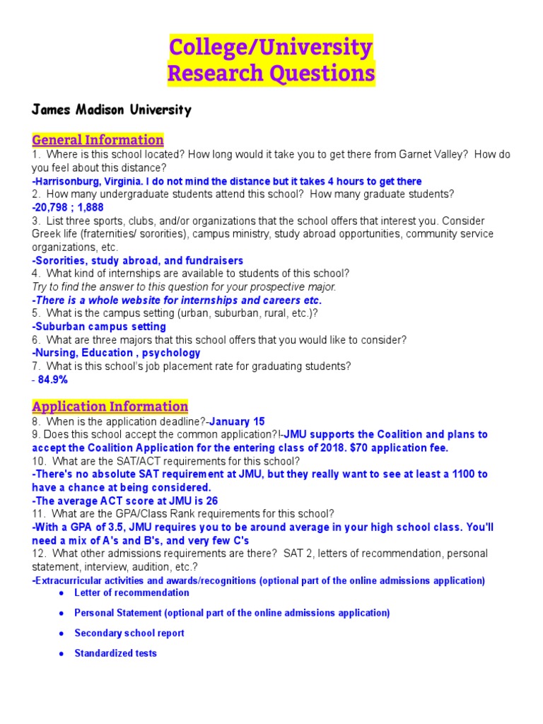 College University Search Questions | PDF | Sat | Fraternities And ...