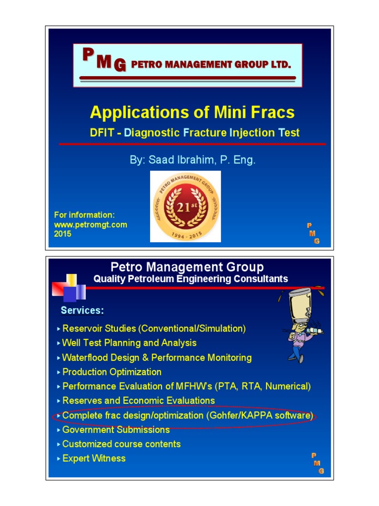 Mini Frac May 2015 | Download Free PDF | Petroleum Reservoir | Pressure