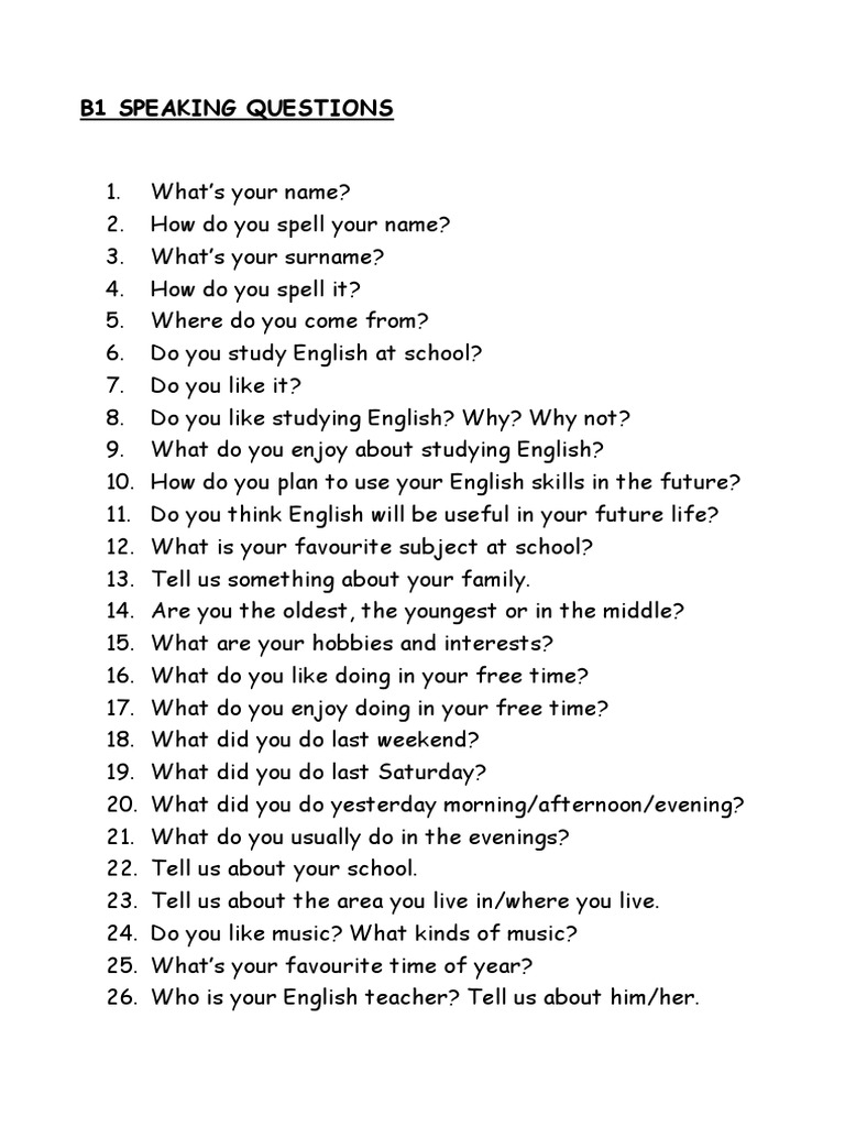speaking-questions-b1
