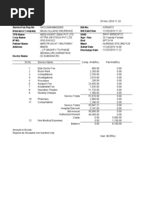 Medical Bill