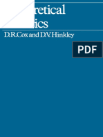 COX, D. R. HINKLEY, D. V. Theoretical Statistics. 1974 PDF
