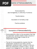 Assumption of Homoscedasticity