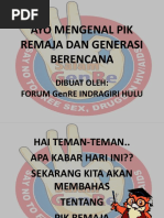 Arti dan Tujuan PIK-R untuk Remaja | PDF