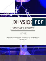 Physics: Important Short Notes