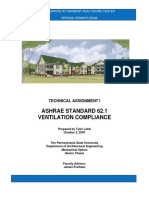 Ashrae Standard 62.1 Ventilation Compliance: Technical Assignment I