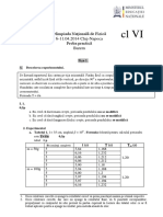 CL VI: Olimpiada Naţională de Fizică 6-11.04.2014 Cluj-Napoca Proba Practică Barem